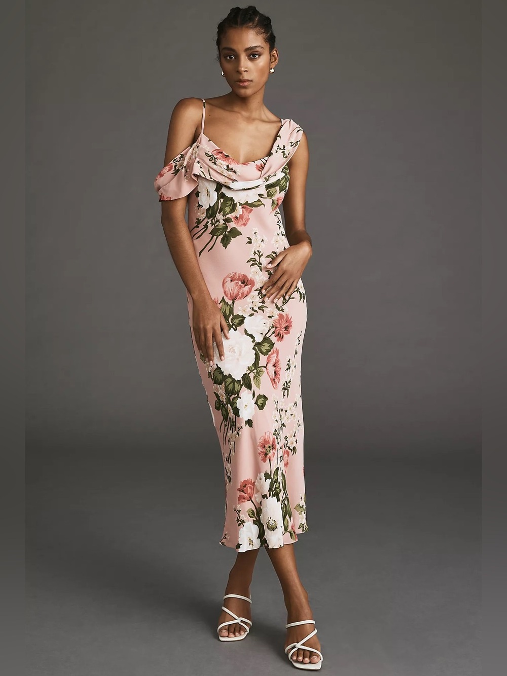 NWT Reformation Reya Dress Pink Floral Peony Romantic Size 12 - Picture 2 of 3